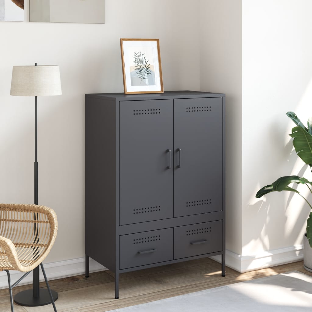 vidaXL Highboard Anthracite 68x39x101.5 cm Steel