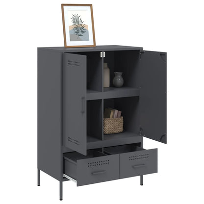 vidaXL Highboard Anthracite 68x39x101.5 cm Steel