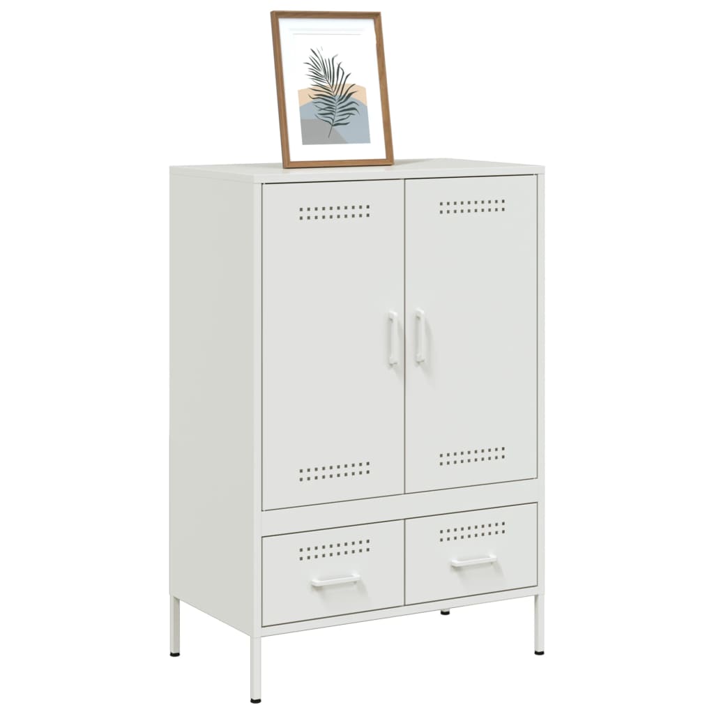 vidaXL Highboard White 68x39x101,5 cm Steel