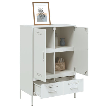 vidaXL Highboard White 68x39x101,5 cm Steel
