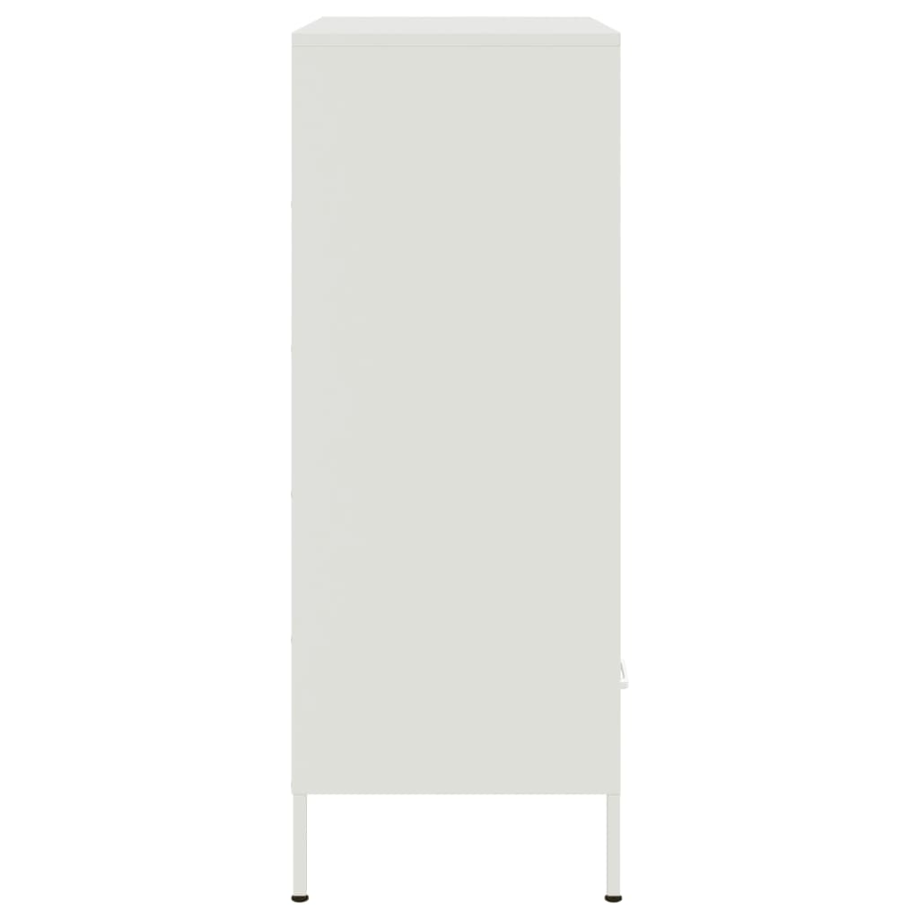 vidaXL Highboard White 68x39x101,5 cm Steel
