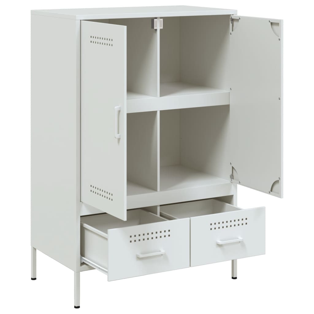 vidaXL Highboard White 68x39x101,5 cm Steel