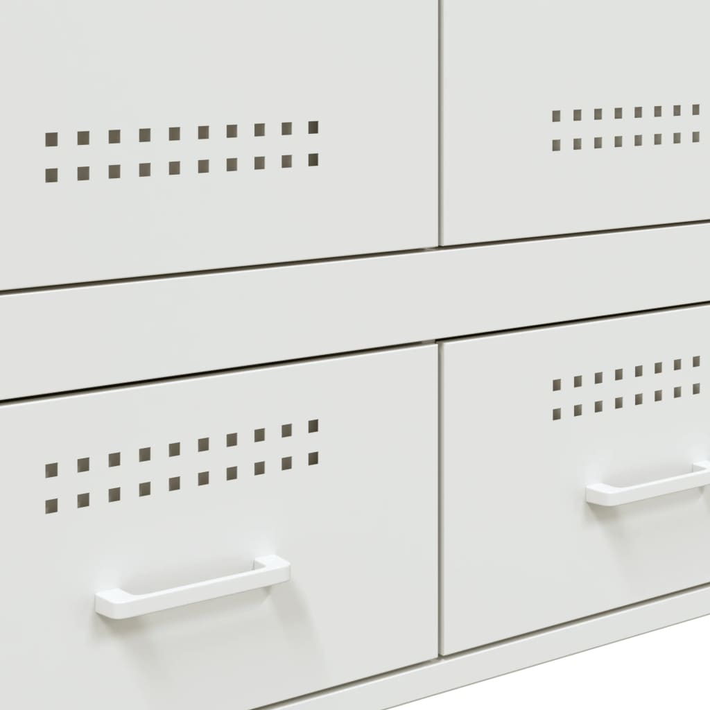vidaXL Highboard White 68x39x101,5 cm Steel