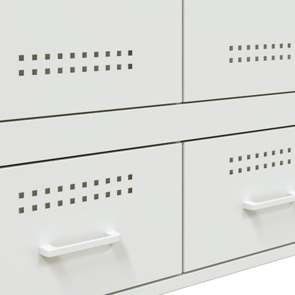 vidaXL Highboard White 68x39x101,5 cm Steel