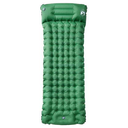 vidaXL Self Inflating Camping Mattress with Pillow 1-Person Green