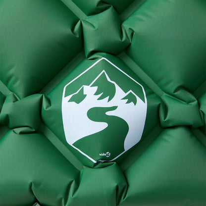 vidaXL Inflating Camping Mattress with Pillow 1-Person Green