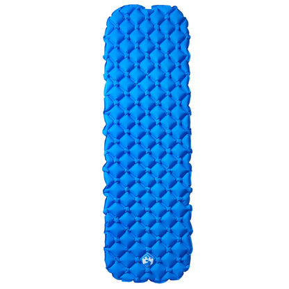 vidaXL Inflating Camping Mattress 1-Person Blue 190x58x6 cm