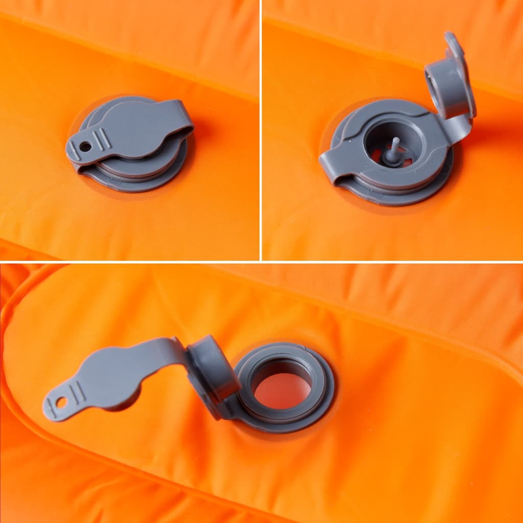 vidaXL Self Inflating Camping Mattress with Pillow 1-Person Orange