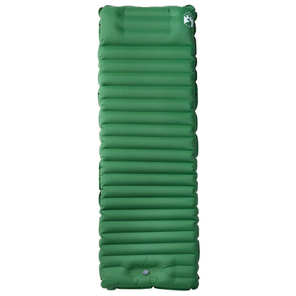 vidaXL Self Inflating Camping Mattress with Pillow 1-Person Green