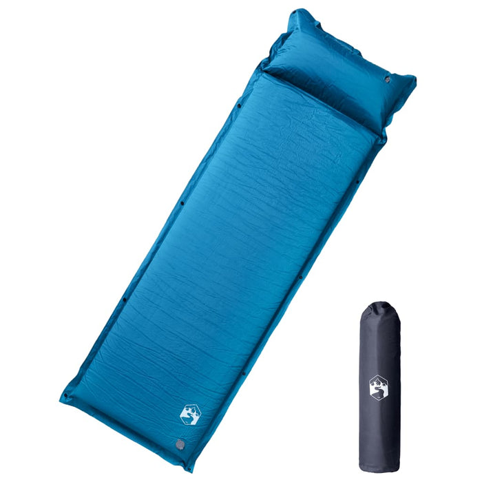 vidaXL Self Inflating Camping Mattress with Integrated Pillow Turquoise