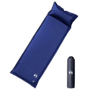 vidaXL Self Inflating Camping Mattress with Integrated Pillow Navy Blue