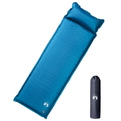 vidaXL Self Inflating Camping Mattress with Pillow 1-Person Turquoise