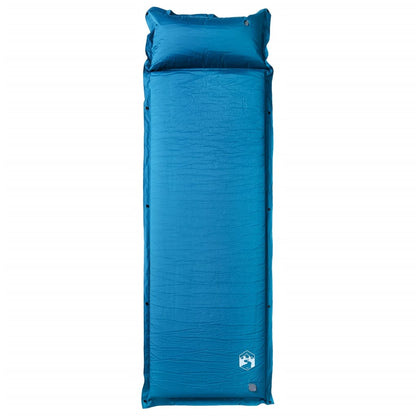 vidaXL Self Inflating Camping Mattress with Pillow 1-Person Turquoise