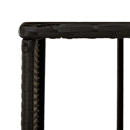 vidaXL Hot Tub Surround Black Poly Rattan and Solid Wood Acacia