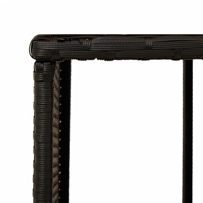 vidaXL Hot Tub Surround Black Poly Rattan and Solid Wood Acacia