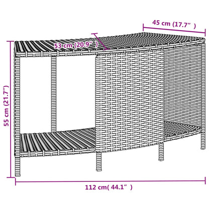 vidaXL Hot Tub Surround Black Poly Rattan and Solid Wood Acacia