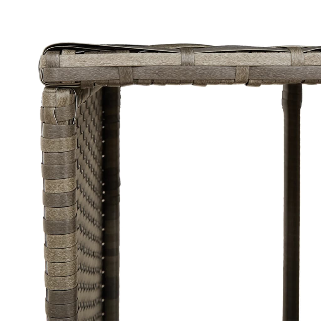 vidaXL Hot Tub Surround Grey Poly Rattan and Solid Wood Acacia