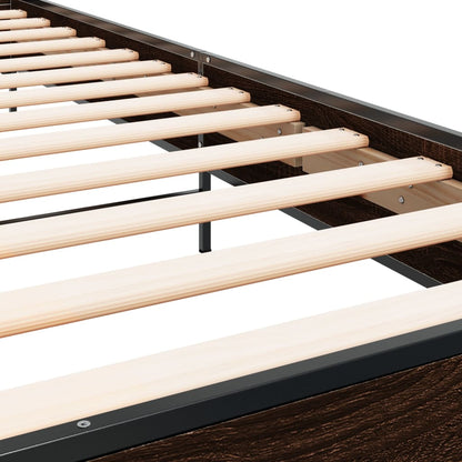 vidaXL Bed Frame without Mattress Brown Oak 90x200 cm