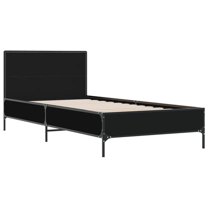 vidaXL Bed Frame without Mattress Black 75x190 cm Small Single