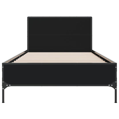 vidaXL Bed Frame without Mattress Black 75x190 cm Small Single
