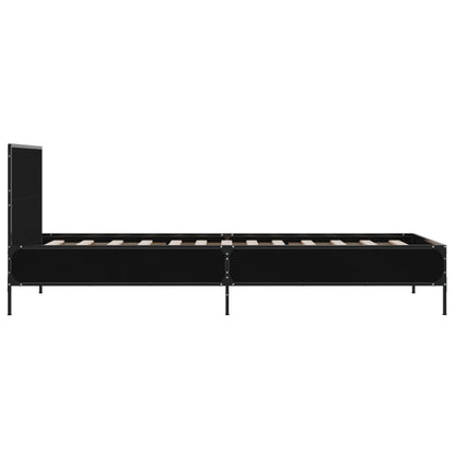 vidaXL Bed Frame without Mattress Black 75x190 cm Small Single