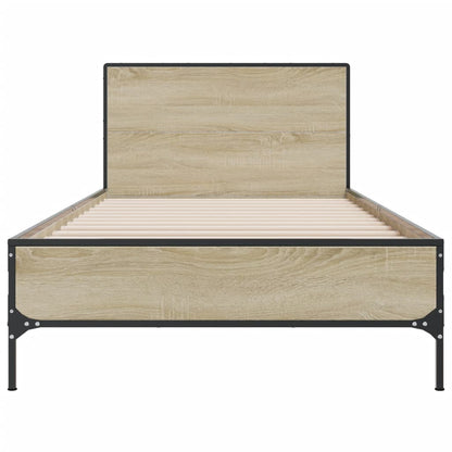 vidaXL Bed Frame without Mattress Sonoma Oak 75x190 cm Small Single