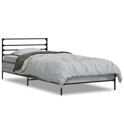vidaXL Bed Frame without Mattress Grey Sonoma 90x200 cm