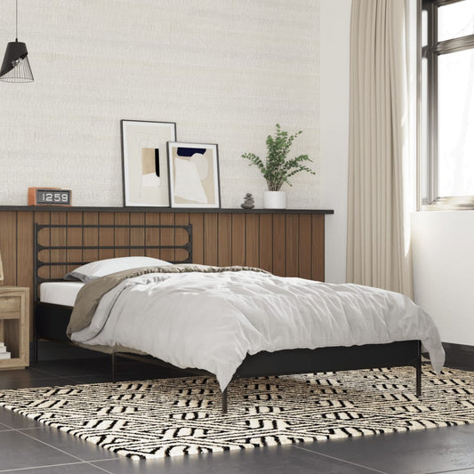 vidaXL Bed Frame without Mattress Black 75x190 cm Small Single