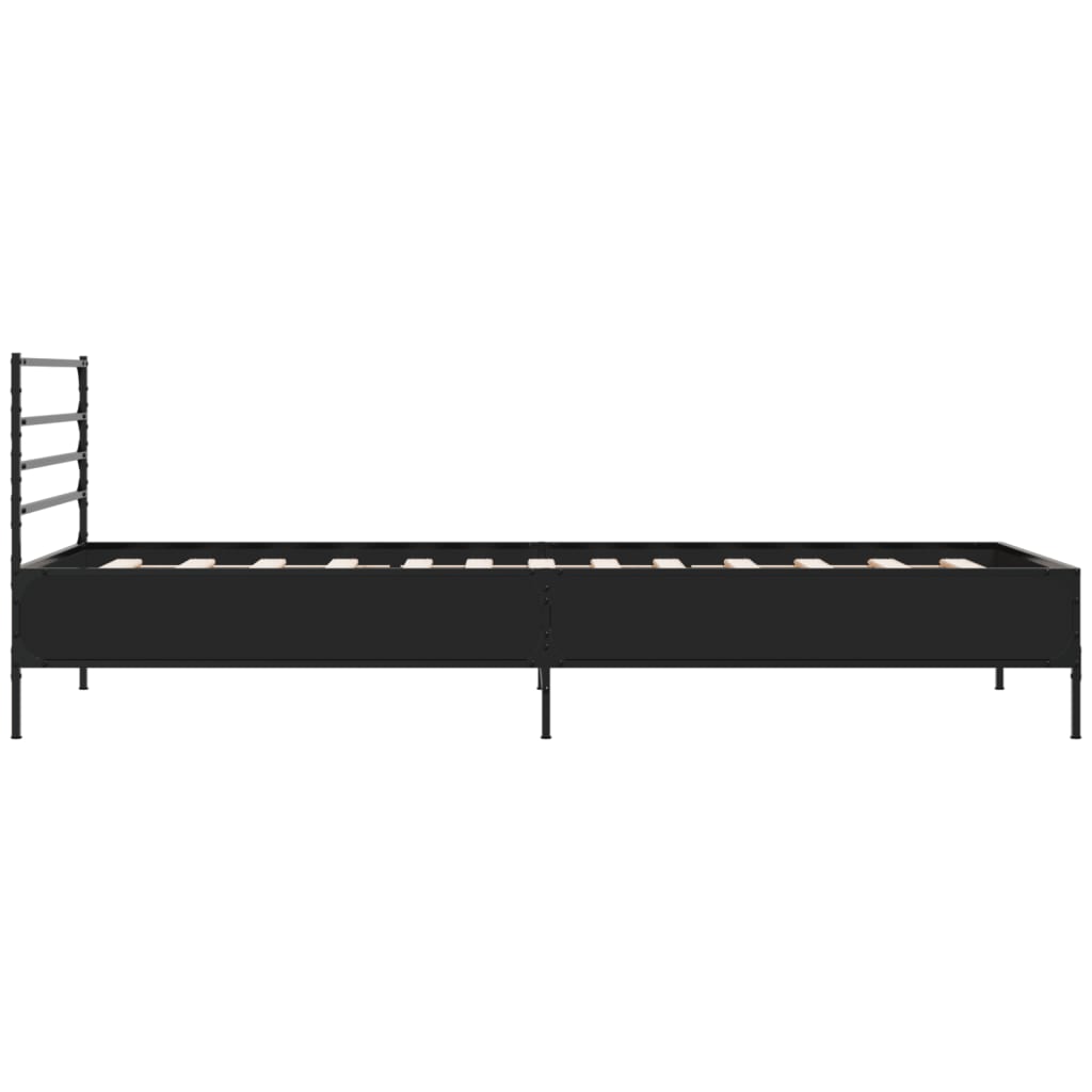 vidaXL Bed Frame without Mattress Black 90x190 cm Single