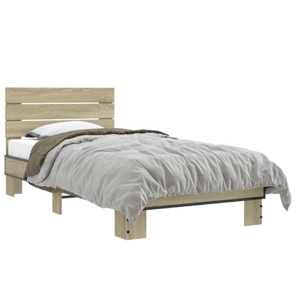 vidaXL Bed Frame without Mattress Sonoma Oak 90x190 cm Single