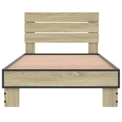 vidaXL Bed Frame without Mattress Sonoma Oak 90x190 cm Single