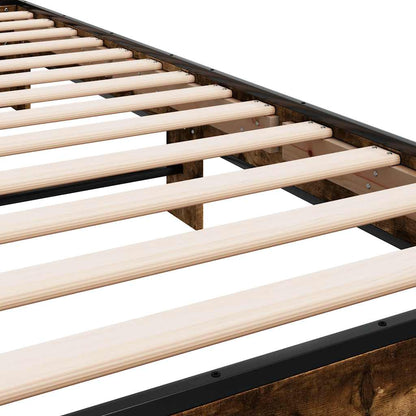 vidaXL Bed Frame | Smoked Oak | Engineered Wood | Small Single | Durable