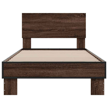 vidaXL Bed Frame | Brown oak | Engineered wood | Small Single | Durable