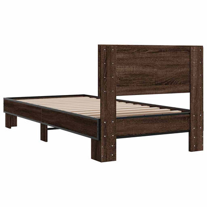 vidaXL Bed Frame | Brown oak | Engineered wood | Small Single | Durable