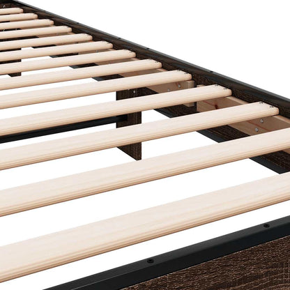 vidaXL Bed Frame | Brown oak | Engineered wood | Small Single | Durable