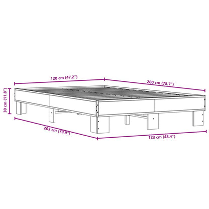 vidaXL Bed Frame without Mattress Black 120x200 cm