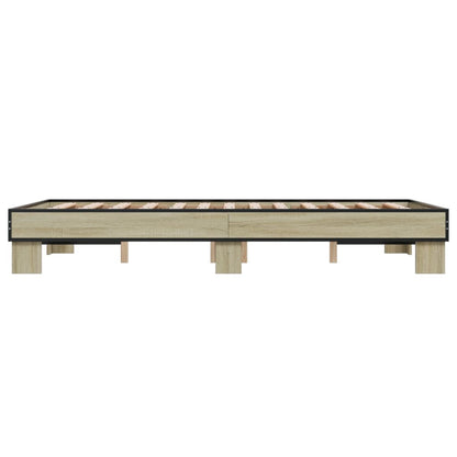 vidaXL Bed Frame without Mattress Sonoma Oak 120x200 cm