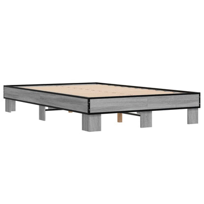 vidaXL Bed Frame without Mattress Grey Sonoma 120x200 cm