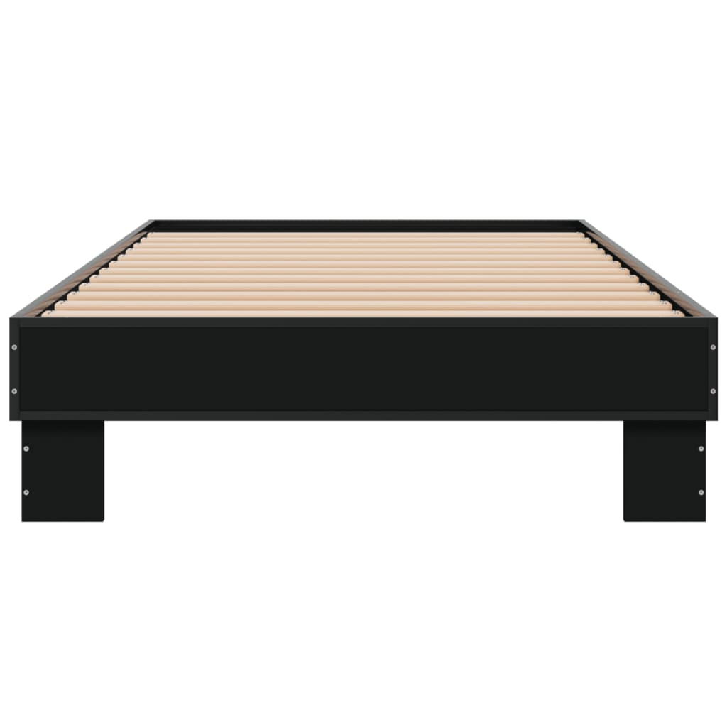 vidaXL Bed Frame without Mattress Black 90x190 cm Single