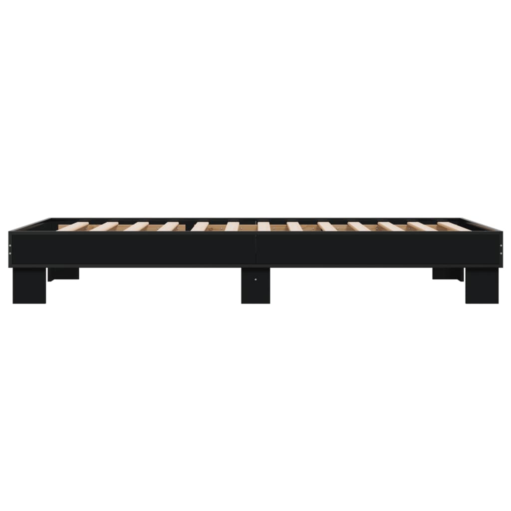 vidaXL Bed Frame without Mattress Black 90x190 cm Single