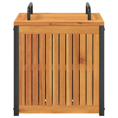 vidaXL Outdoor Cushion Box 45x45x45/53 cm Solid Wood Acacia and Steel