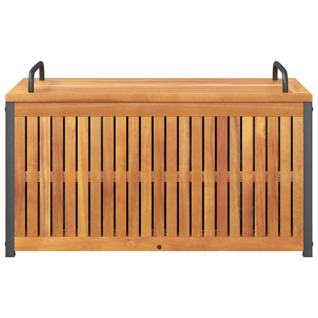 vidaXL Outdoor Cushion Box 85x45x45/53 cm Solid Wood Acacia and Steel