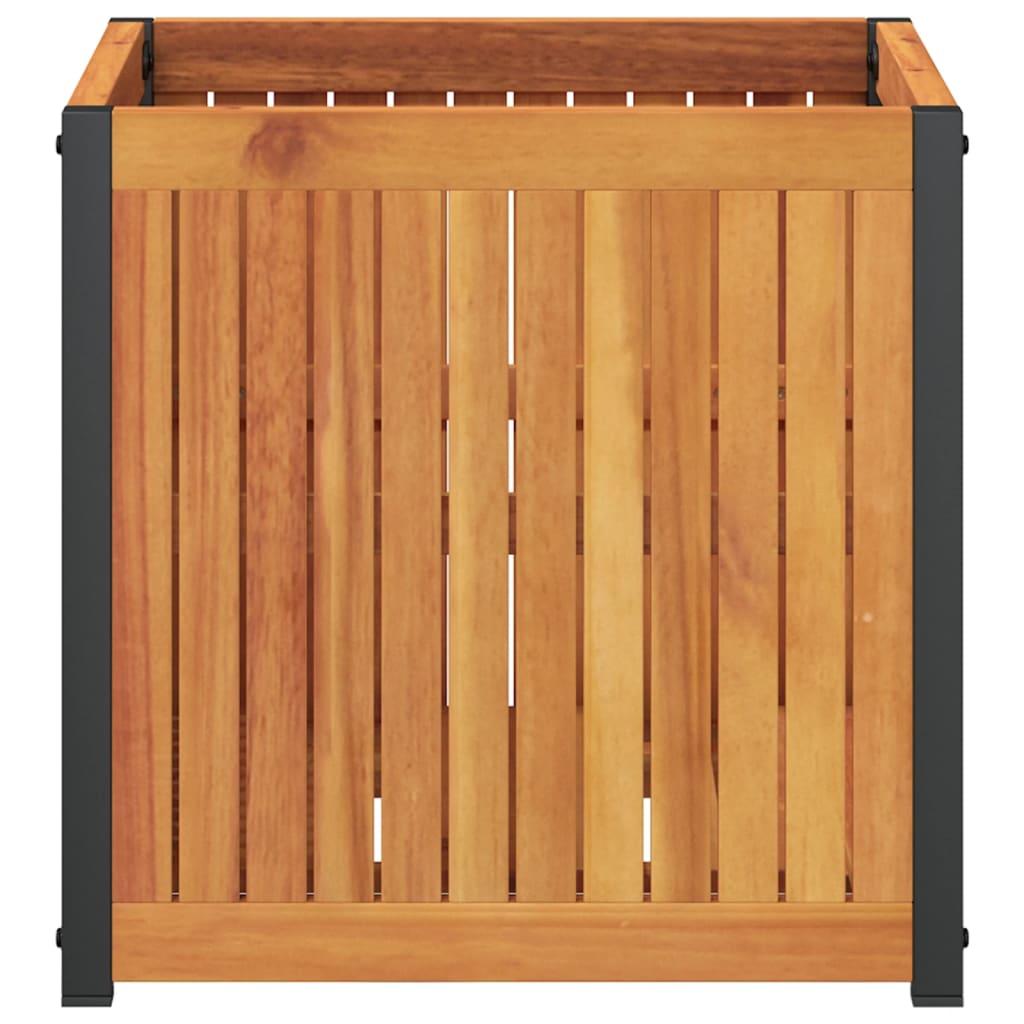 vidaXL Garden Planter | Natural Brown and Black
