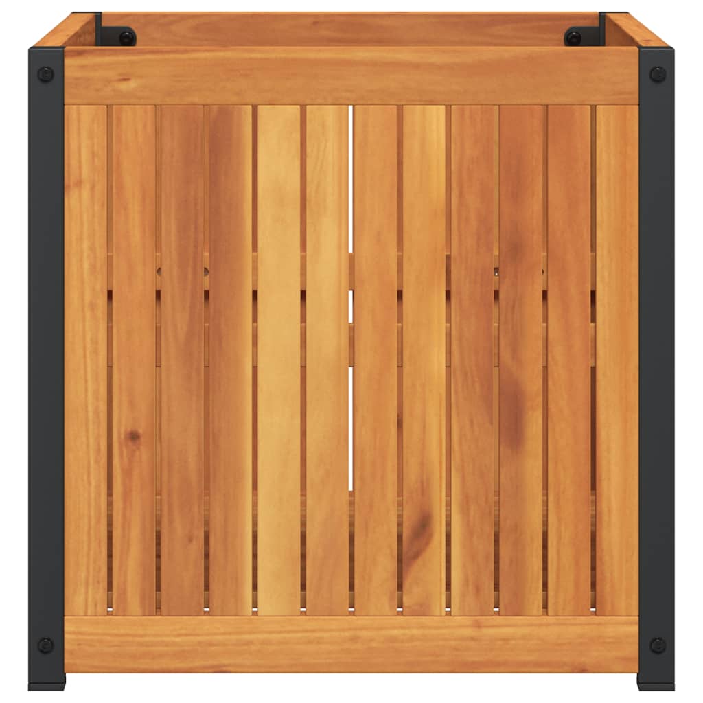 vidaXL Garden Planter | Natural Brown and Black