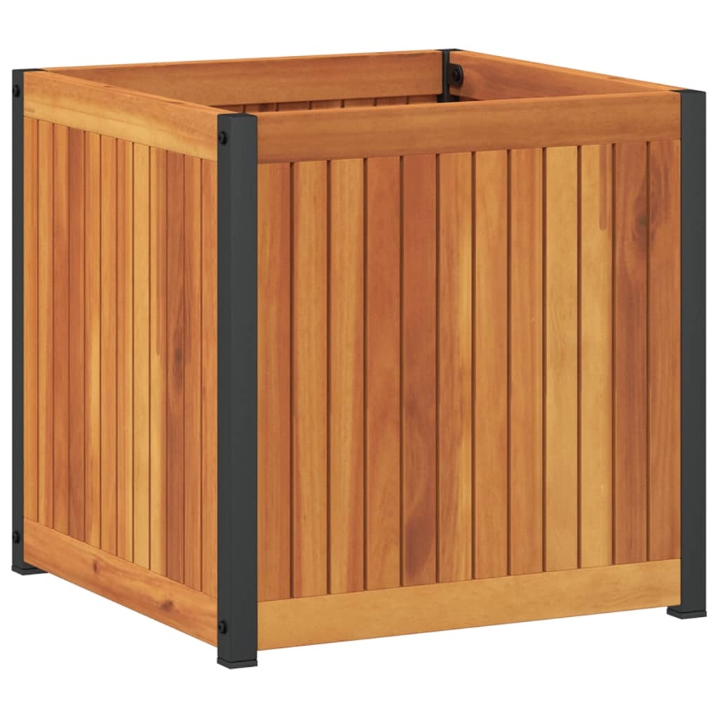 vidaXL Garden Planter | Natural Brown and Black