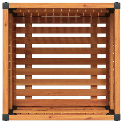vidaXL Garden Planter | Natural Brown and Black