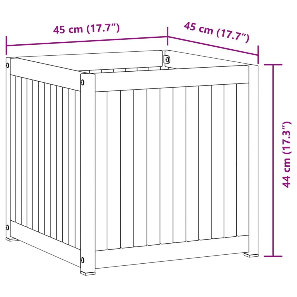 vidaXL Garden Planter | Natural Brown and Black