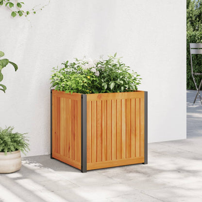 vidaXL Garden Planter | Natural Brown and Black