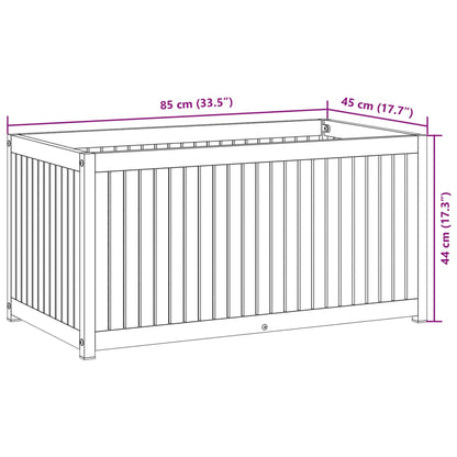 vidaXL Garden Planter | Natural wood with black steel