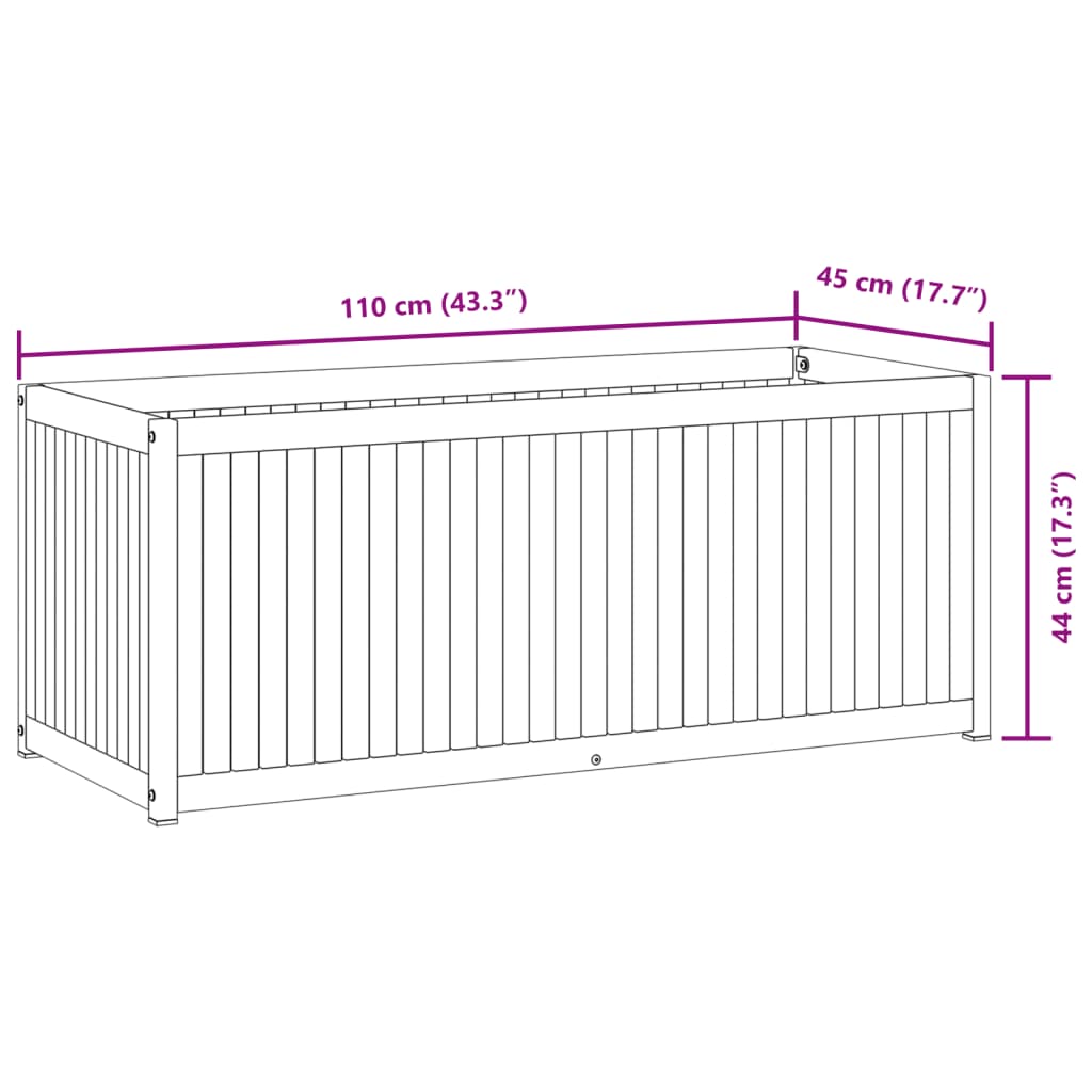 vidaXL Garden Planter | Natural Wood | Solid Acacia Wood
